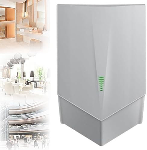 Asciugamani elettrico a induzione completamente automatico, 1500 W ad alta velocità, a risparmio energetico, asciugamani elettrico a parete senza contatto per bagni, induzione intelligente, argento