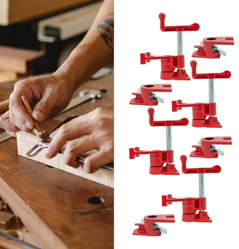 3/4 Zoll Schraubzwingen Set Rohr 4 Sets Clamp Holz Metallklemmen Aus Eisen Schraubzwinge Bar Clamp DIY Handwerkzeug Kit Rohrzwingen Korpuszwinge Rohrschraubzwinge DIY Holzbearbeitung