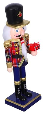 ULTECHNOVO Adornos de Cascanueces Madera Soldados Decoración Navideña Figura Cascanueces Mesa