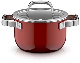 WMF Fusiontec Mineral Pro 0519535290 Cooking Pot with Lid, 16 cm, Scratch-Resistant Material, Small Induction Saucepan, Suitable for All Types of Cookers, Made in Germany, Passion Red