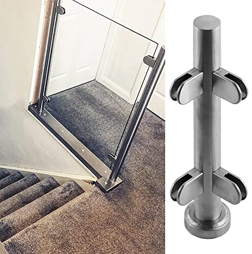 Balaustre rotonde in vetro con morsetti a becco di sicurezza sistema di ringhiera per uso interno ed esterno e guardrail elegante per arredamento moderno della casa