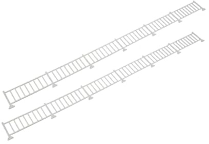 Fenteer 2Pcs Fence Models Model Train Railing White Self Assembly Barrier Mini Guardrail Scenery Decoration for Dioramas Scene Setups, 1 24 Scale