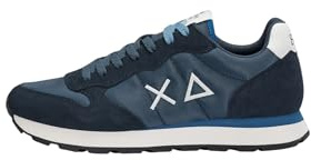 SUN68 Uomo Sneakers Basse Z36101 Pelle Blu Scuro 43