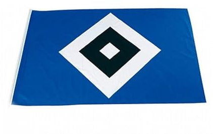HSV Hamburger SV Fahne Flagge Groß 150cm x 100cm Wandflagge Stabflagge (ohne Ösen,nicht für Fahnemast geeignet).