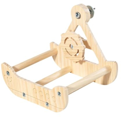 TTETTZ Parrot Perch Stand con Struttura Solida in Legno Posatoio per Pappagalli Gioco da Masticare Favorisce l'Esercizio E degli Uccelli Adatto