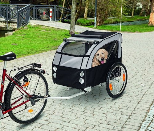TEFLON® Hunde Fahrrad Anhänger Fahrradanhänger Bis 40 KG belastbar - Hundebuggyfunktion möglich