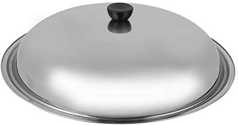 Cabilock Pfannendeckel Edelstahl Topfdeckel Kochdeckel Ersatzdeckel mit Knopf 40cm Kochtopf Deckel Universaldeckel Wok Abdeckung für Küche Töpfe Pfannen Bratpfanne Kochgeschirr Zufälliger Stil