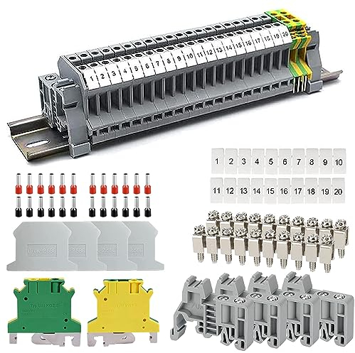 Kit terminali passanti UK 2.5N Morsettiere Terminali su guida DIN, Morsettiera su guida DIN Kit morsettiere su guida DIN per progetti di automazione, Conversione di circuiti