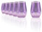 Stölzle Lausitz Verres Longdrink Mirror Violet Lot de 6 – 465 ml Verres à Cocktail Hauts en Cristal – Design Miroir Élégant – Sans Plomb – Résistants aux Chocs & Lavables au Lave-vaisselle
