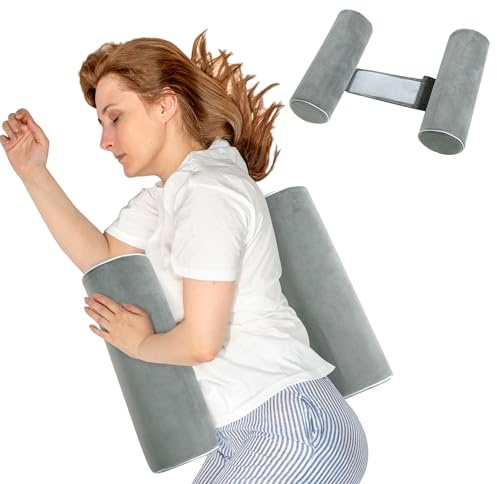 BALAPET Oreiller de positionnement corporel pour dormeur sur Le côté, entraîneur de Soutien en Mousse à mémoire de Forme pour Dormir sur Le côté, Oreiller cylindrique Rouleau pour Une Meilleure