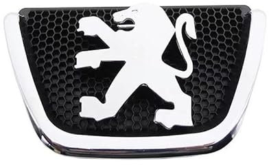 GWWXM Emblema Coche para Peugeot 206 SW,León de Plata Capó Maletero Delantero Pegatina Insignia Adhesivo Etiqueta Engomada 3D Metal Rejillas Frontales Radiador Accesorios