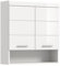 xonox.home Bad Scout X06A9723 Hängeschrank Wandschrank Schrank in weiß Nachbildung und weiß Hochglanz tiefzieh, ca. B/H/T: 74x79x24 cm