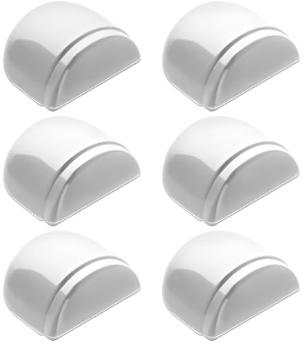 QWORK® 6 Stück Türstopper Boden, Türstopper Selbstklebend, Transparent Bodentürstopper, für Glatten Hartböden