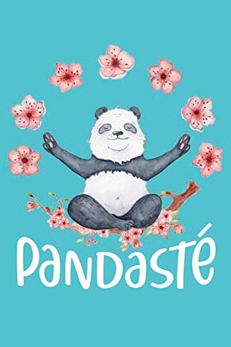 Pandaste: Yoga Panda Bear Meditating Namaste Journal Blank Lined Paper Notebook Turquoise (JO 6 x 9 108pages, Band 32)