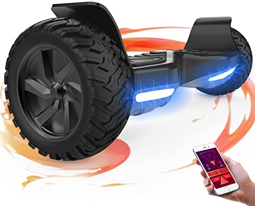 GeekMe Hoverboards,8.5 inch all terrain Hoverboards, Electric Self Balancing Scooter With Powerful Motor LED Lights,APP,Bluetooth speaker, Gift for Children