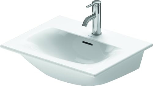 Duravit Meubles Lave-Mains Viu 234453, 530 mm, avec trop-Plein, avec Table de Robinet, sans Trou de Robinet, Coloris: Blanc - 2344530060