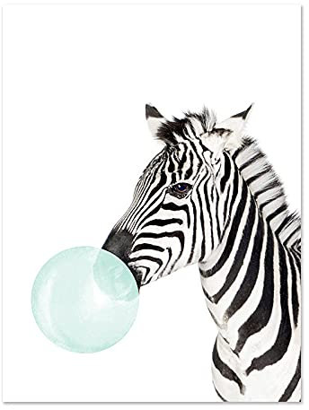 LCSLDW Leinwanddruck Tier Leinwand Poster Kinderzimmer Wandkunst Druck Gemälde Kinder Bild Nordische Kinder Baby Zimmer Dekoration Kinder Familie Freunde, Wie Gezeigt, 21X30Cm No Frame