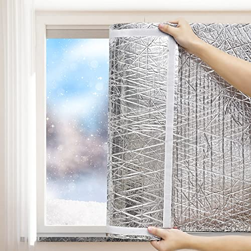 Fenster-Isolierfolie, Warmer Vorhang Aus Aluminiumfolie Mit Magic Tape Versiegelte Fenster Schalldämmung Verdicken Winddicht Und Warm Für Verschiedene Türen Und Fenster