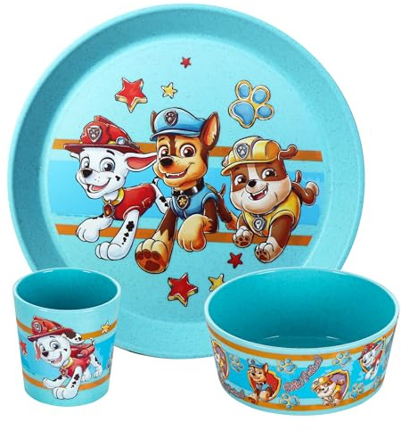 Koziol CONNECT PAW PATROL Kleiner Teller + Schale + Becher 3teil Set blau 8041714
