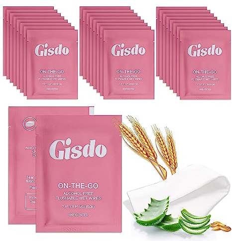 Feuchtes Toilettenpapier, 50 Stück, Sensitive Pflegend, Biologisch Abbaubar, Feuchttücher einzeln verpackt, 15 x 20 Feuchttücher