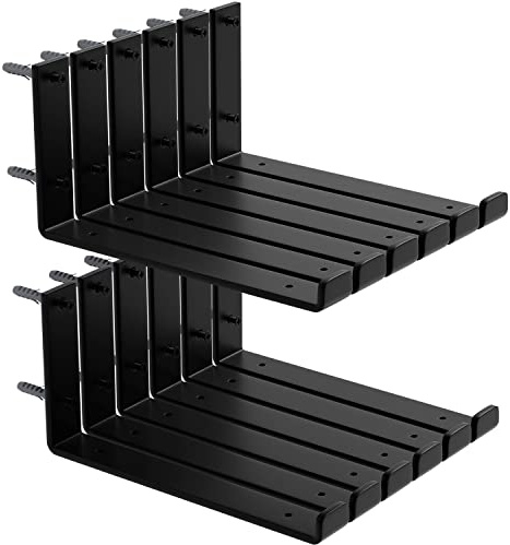 12-Pack Shelf Bracket, 11.25 L x 6 H x 1.5 W Floating Shelf Brackets