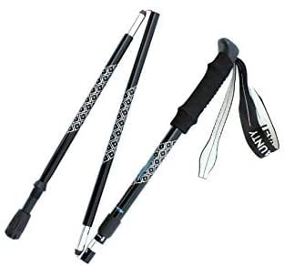 SilteD 2 Stück Outdoor-Gehstöcke, nordische Anti-Schock-Trekkingstöcke, teleskopische, ultraleichte Wanderstöcke, Aluminium-Gehstöcke, Stöcke, einfach zu tragen.