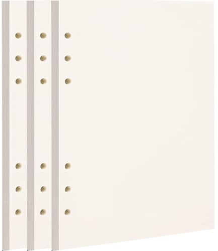 JOYISEN 3 Packung A5 Nachfüllbares Papier Blanko 100GSM Nachfüllpapier 135 Blätter/270 Seiten 6 Löcher Nachfülleinlagen für A5 Notizbuch Skizzieren Zeichnen DIY Bullet Journal (Beige)
