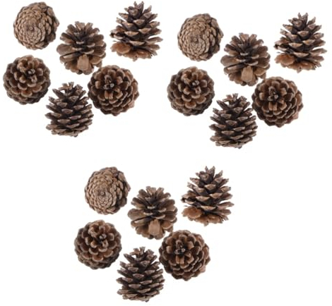 Cabilock 18 STK Tannenzapfen Weihnachtsbaum Tannenzapfen Rustikale Tannenzapfen Christbaumkranz Rattan Dekoration Gefälschte Tannenzapfen Baumschmuck Kiefernzapfen