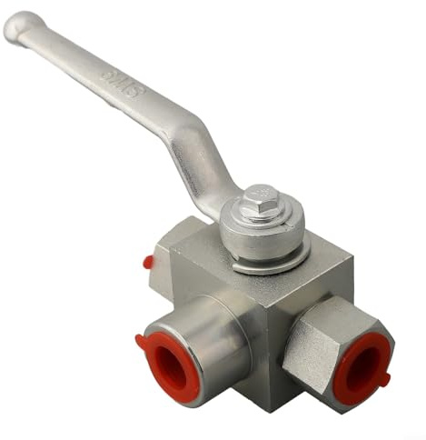 1PCS Hydraulic 3 Way High Pressure Ball Valve - 1/4 to 1 Thread Carbon Steel with Mounting Holes- 500 Bar MWP, G1/4, G3/8, G1/2, G3/4(Tee M18*1.5)