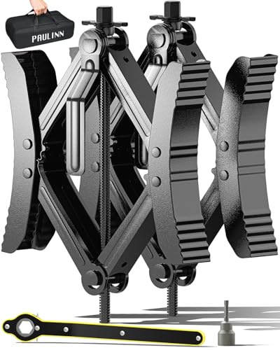 PAULINN Camper RV Wheel Chock Stabilizer 2 Sets for Travel Trailers Heavy Duty X Chocks Fits 3.5 To 12 Wheel Gaps