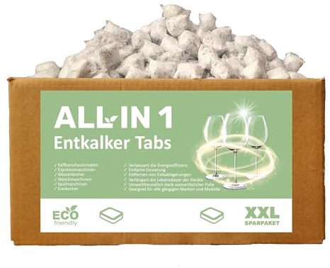 CLEANERIST KALK STOP TABS I 2 kg I in wasserlöslicher Folie I mehr als 100 Anwendungen I Entkalker für Waschmachinen & Spülmaschinen I XXL-Sparpaket
