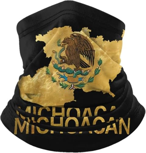 Bandana Michoacan Mexiko Mexikanische Karte Flagge Röhrenschal Multifunktion Gesichtsschutz Nahtloses Halstuch Für Motorrad Wandern Outdoor