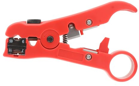 Dénudeur de câble pour câble coaxial, câble d'antenne, câble de données, 130 mm, RG 59, RG 6, RG 7, RG 11, câble téléphonique, etc. Outil de dénudage universel