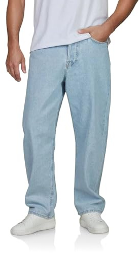 JACK & JONES JJIALEX JJCOOPER Jeans da uomo elasticizzati Baggy Fit Cotone Jeans Pantaloni Pantaloni Denim Blu Nero Grigio 30 31 32 33 34 36 38