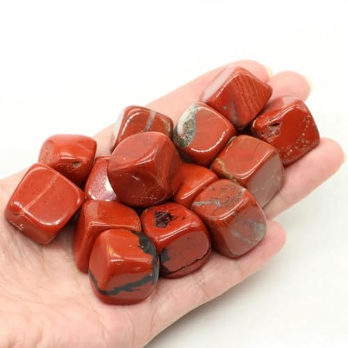 ORGEFY Cristal en Vrac, minerai, Gravier, Quartz, spécimen, minéral, Pierre précieuse, Aquarium, décoration de Jardin, Maison, Jaspe Rouge, 100 g