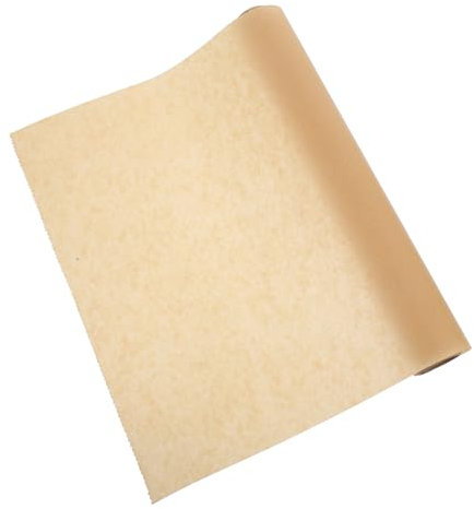 Hemobllo Rollo de Papel de Hornear para Cocina y Horno, Papel de Pergamino Marrón Antiadherente, Fácil Limpieza y Uso DIY para Hornear Verduras y Dulces