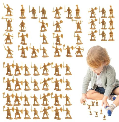 XUQEAYWD Juego de figuras de soldados de estaño, miniaturas antiguas estatuas de modelos para proyectos educativos, juegos de rol para niñas