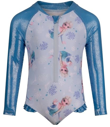 Frozen Elsa Girls Skirted Swimming Costume Swimsuit in My Element