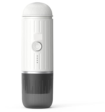 VXDEFP Coffee Machines,Portable Coffee Maker, Heating Portable Coffee Machine Fit Capsule & Ground Travel Expresso Coffee Maker For Camping Office With Portable Bag(Bianco)