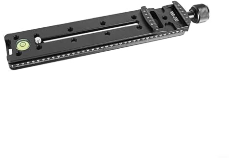 GANCEI Rail Nodal Slide, 100/150/200 mm Staffa di montaggio con piastra a sgancio rapido morsetto e livelli integrati per fotografia di precisione treppiede (200 mm)