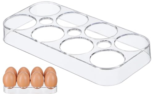 MUCKLILY Rejilla Para Huevos De Refrigerador Compartimentos Caja Para Huevos Para Organizar Nevera y Guardar