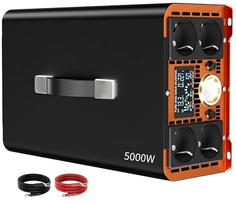 Inverter convertitore DC 12V 24V 220V 230V 3000W 5000W 6000W 7000W Convertitori Tensione Invertitore Caricabatterie Riserva Solare Inverter Onda Sinusoidale Per Pura(5000W,72V,240V 50Hz)