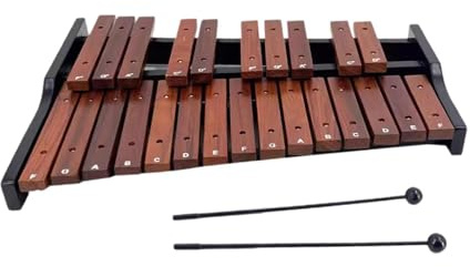 QLECXZI Sicher für Kinder: 25 Tasten Glockenspiel für spielerisches Erlernen von Rhythmusgefühl und unbeschwerten Musikgenuss. Verletzungsgefahr für, mit Tasche, 58 x 47 x 8 cm