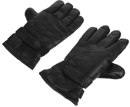 AMUSLESUR 12v Winter Heating Gloves for Men with Intelligent Temperature Control and Touchscreen Compatibility, Waterproof Pu Material Gloves for Cold Weather Winter Activities