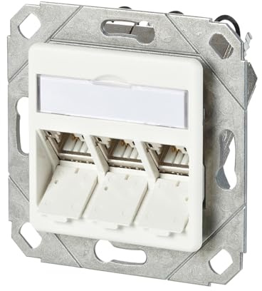 METZ CONNECT C6Amodul 3 Port 180°M UPk-Dose, reinweiß RAL9010