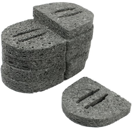 sourcing map Cleaning Solder Sponge 50x60x10mm for Soldering Rework Station Iron Tips Cleaner Half Round Black 10pcs