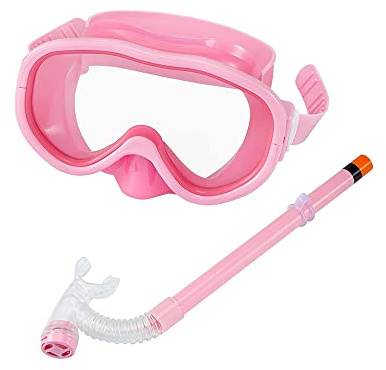 Kids Swimming Studying Anti-Fog Goggles Diving Mask Snorkel Set (for Age 4-10)