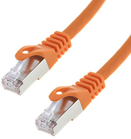 Cable de Red S/FTP PIMF, categoría 7, 30 Metros, Cable de conexión Gigabit Ethernet, Seki, Color Naranja