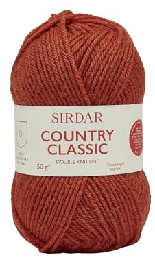 Sirdar Country Classic DK - Madeja de hilo, color naranja Burnt (853), 50 g