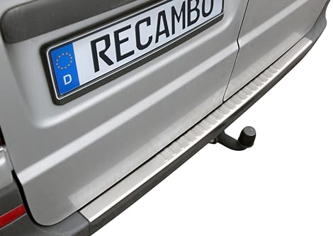 Recambo | Protector de Parachoques trasero | Compatible con MB Vito Viano Tipo W639 | 2004-2014 | Acero Inoxidable Mate | Protección borde de carga